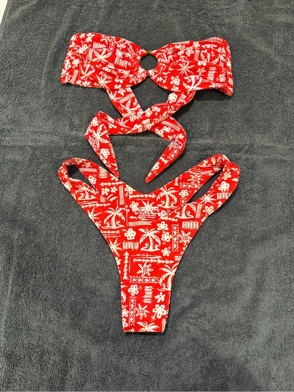 Kulani Kinis Red Tropical Ring Bikini